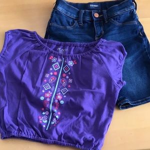 Jean shorts & Top 💎